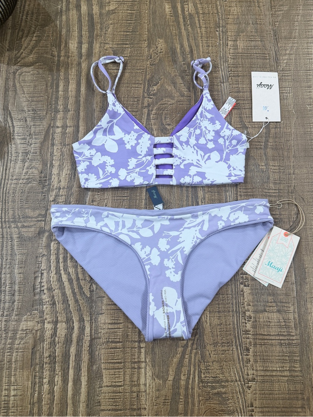 (SET) Maaji Lavender Dream Reversible Bikini- S/M.